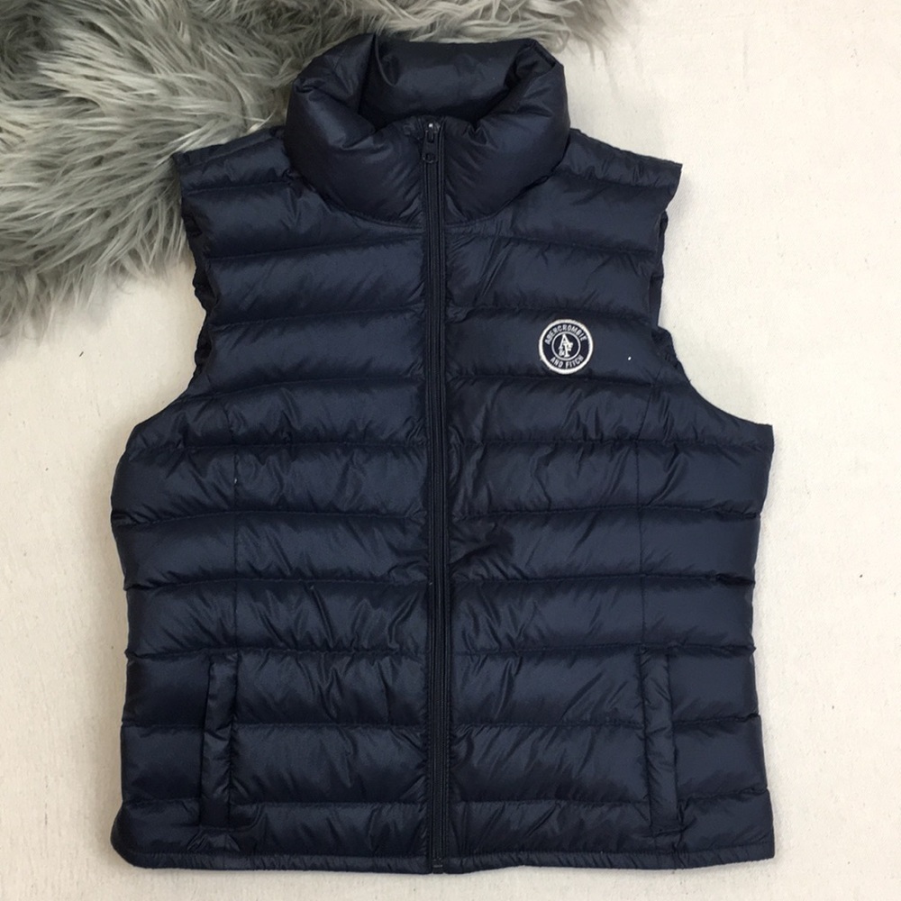 Abercrombie & Fitch Navy Down Vest - Picture 1 of 7
